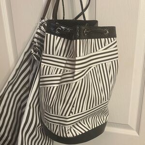HenriβBendel Bucket bag backpack canvas&snakeskinbag